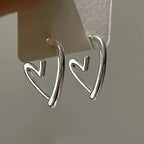 Elegant Heart-Shaped Rose Gold  Earrings - Eliza-Warszawa