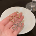 Elegant Heart-Shaped Rose Gold  Earrings - Eliza-Warszawa
