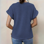Elegant Lace Patchwork Hollow Short-sleeved Top - Eliza-Warszawa