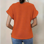 Elegant Lace Patchwork Hollow Short-sleeved Top - Eliza-Warszawa