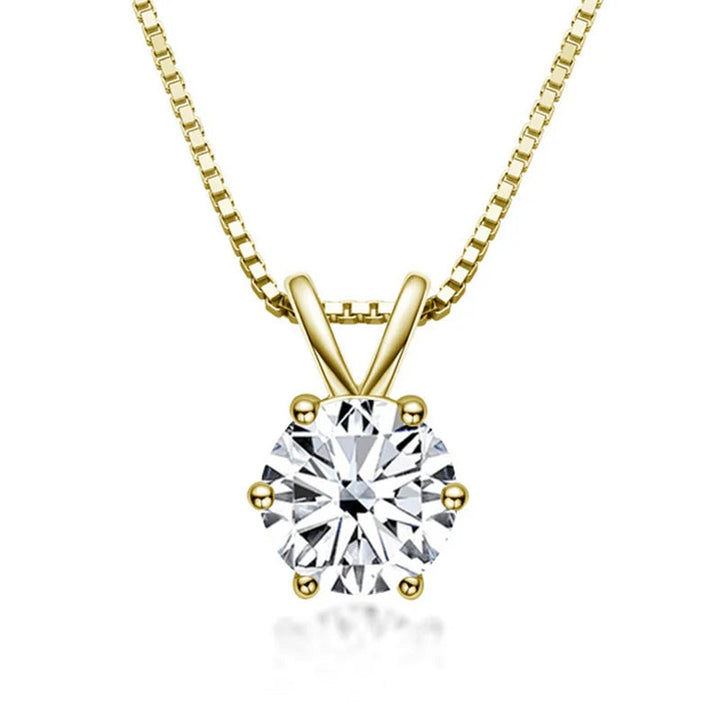 Elegant Moissanite Solitaire Necklace