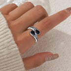 Elegant Moonstone Flower Ring - Eliza-Warszawa