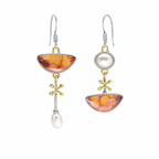 Elegant Orange Stone Earrings