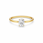 Elegant Oval Crystal Promise Ring - Eliza-Warszawa