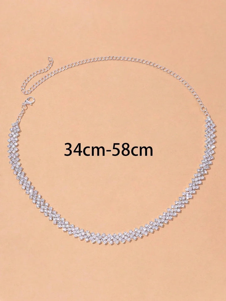 Elegant Rhinestone Collar Necklace