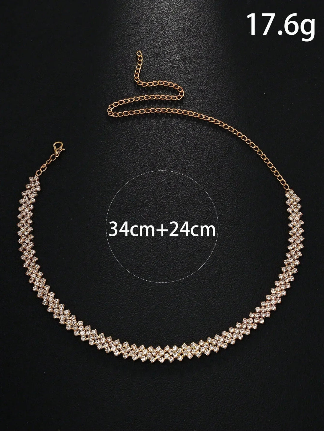 Elegant Rhinestone Collar Necklace