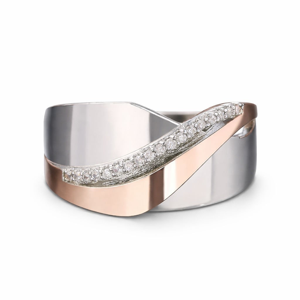 Elegant Rose Gold Sparkle Ring