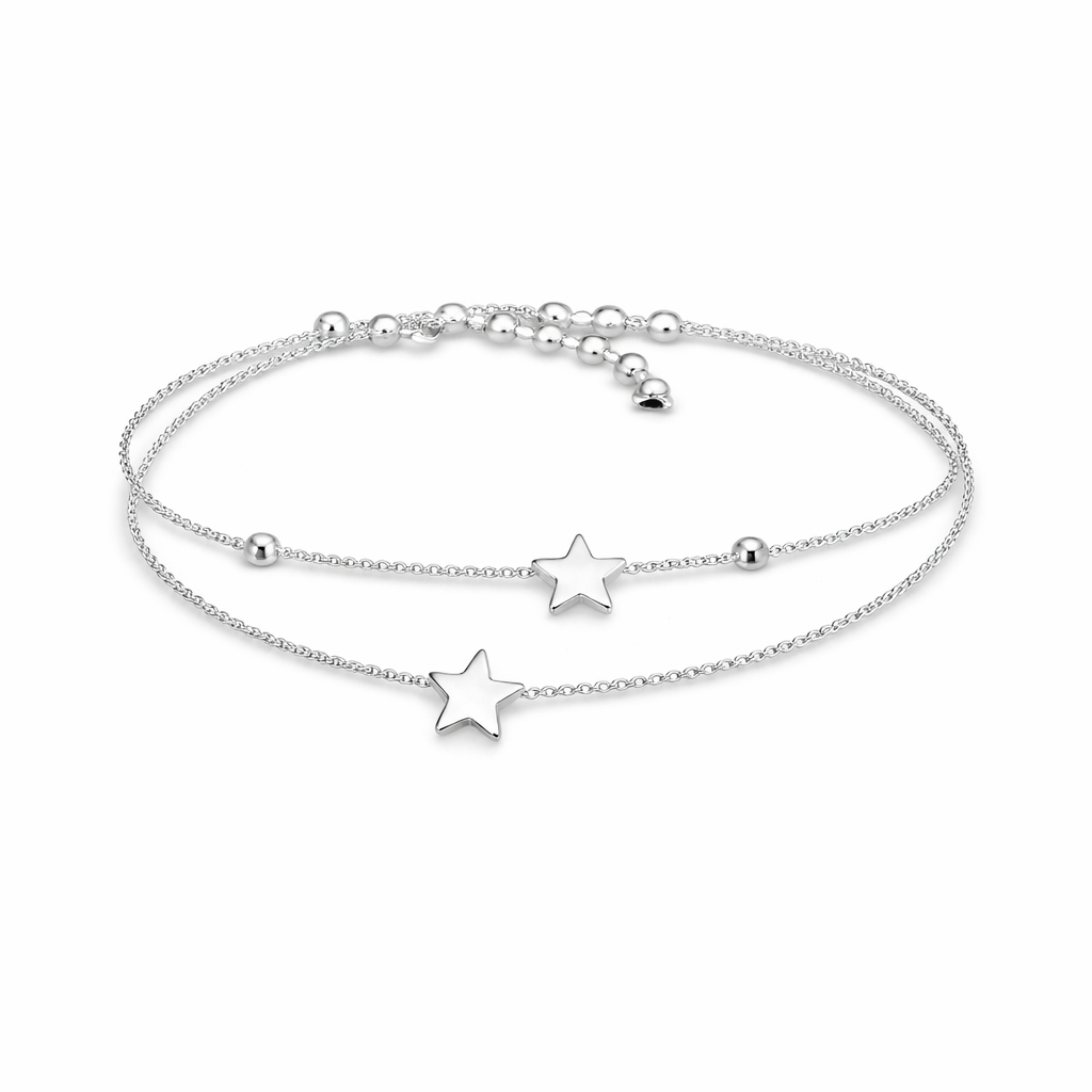 Elegant Silver Bracelet with Stars