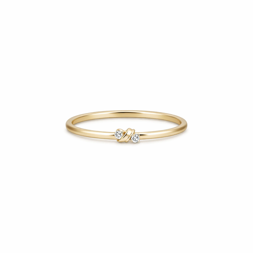 Elegant Tiny Crystal Ring - Eliza-Warszawa