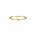 Elegant Tiny Crystal Ring - Eliza-Warszawa