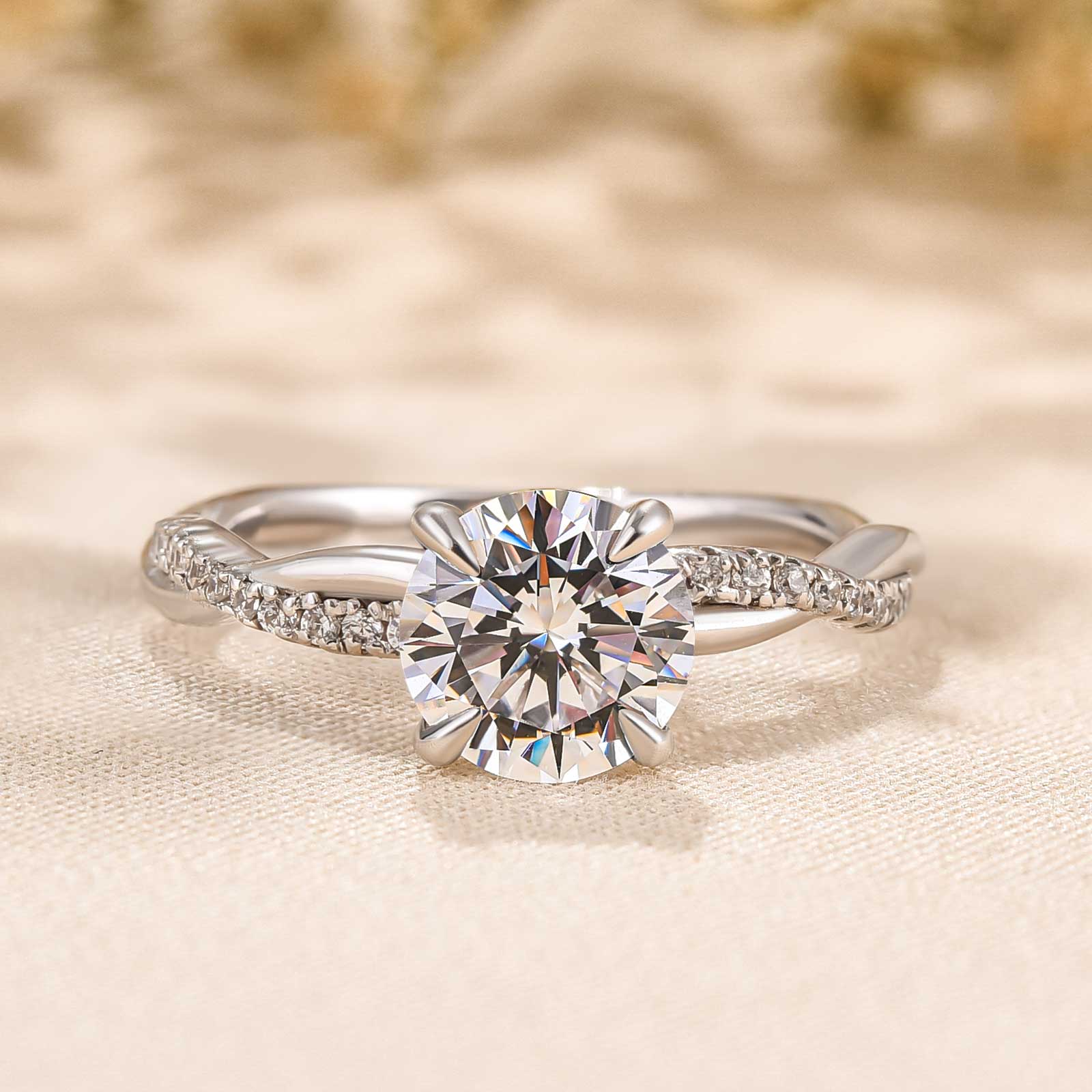 Elegant White Gold Le Jane Ring - Eliza-Warszawa