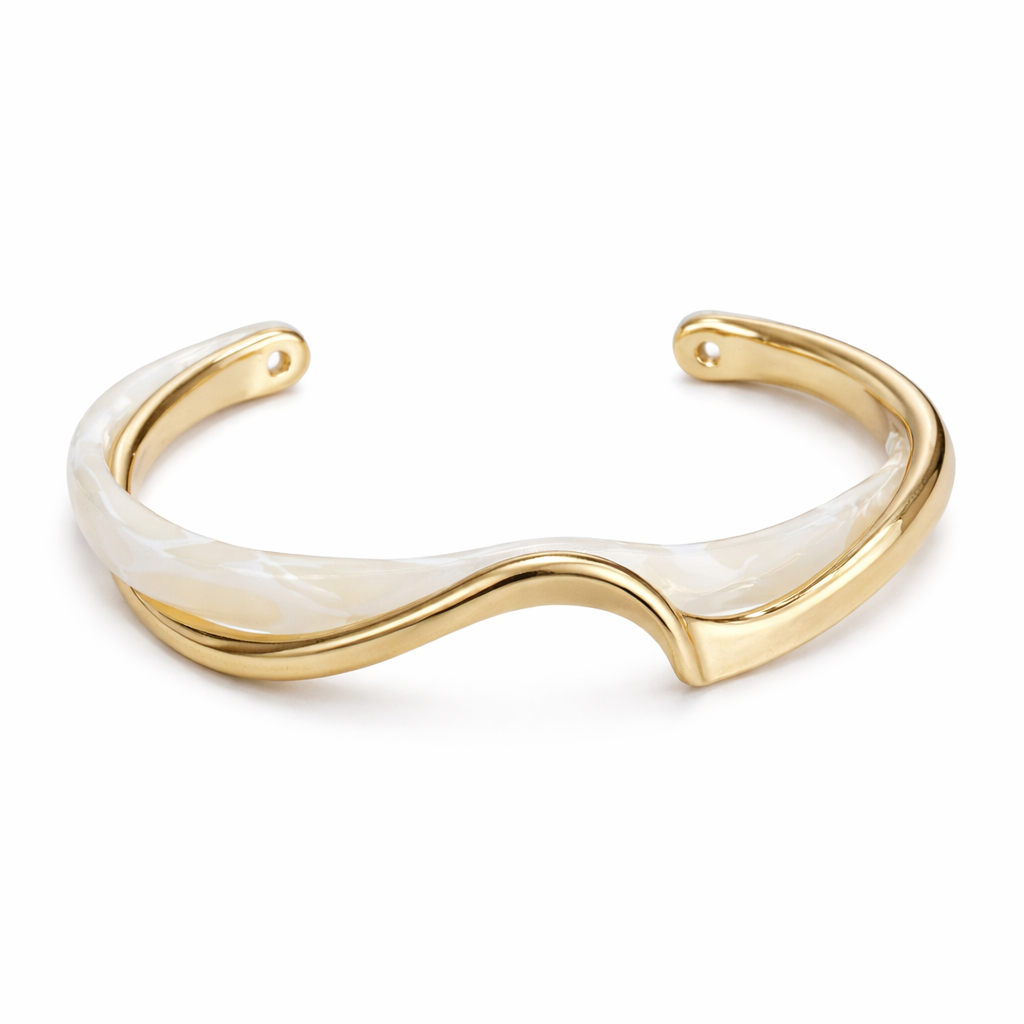 Elegant White Opal Gold Bracelet