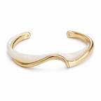Elegant White Opal Gold Bracelet
