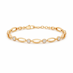 Elegant golden zirconia bracelet