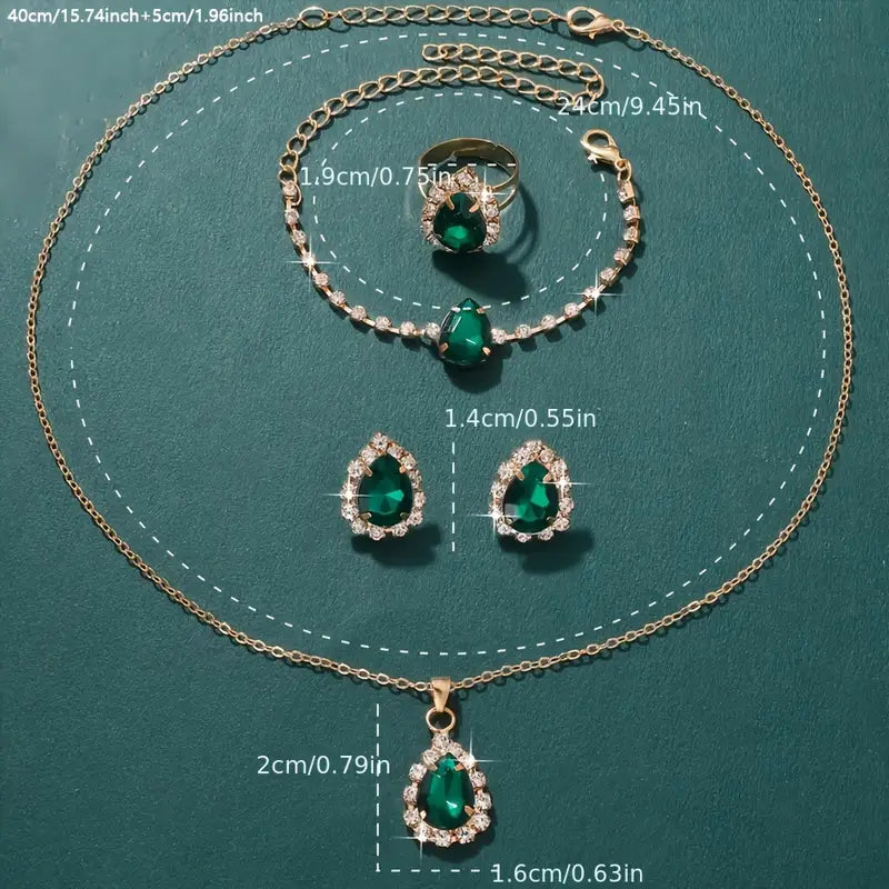 Elisandre Vermont Jewelry Set | Gold - Eliza-Warszawa
