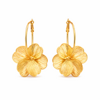 Exaggerated Gold Hollow Earrings