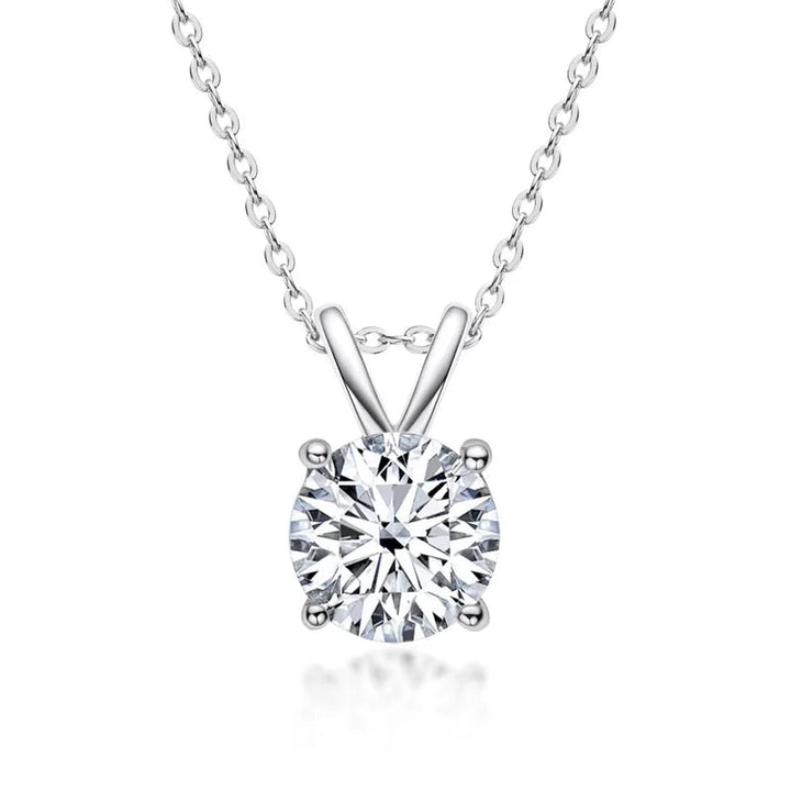 Exclusive Sterling Silver Moissanite Diamond Necklace