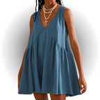GARNETH™ – Casual Summer Sleeveless V-Neck Mini Dress - Eliza-Warszawa