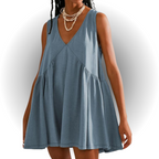 GARNETH™ – Casual Summer Sleeveless V-Neck Mini Dress - Eliza-Warszawa