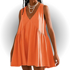 GARNETH™ – Casual Summer Sleeveless V-Neck Mini Dress - Eliza-Warszawa