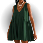 GARNETH™ – Casual Summer Sleeveless V-Neck Mini Dress - Eliza-Warszawa