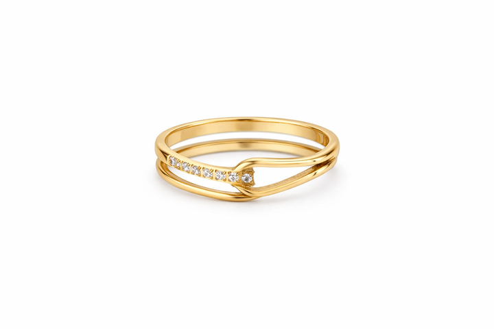 Geometric Elegant Gold Ring