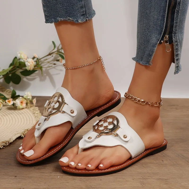 Glimmer Metallic Sandals - Eliza-Warszawa