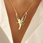 Gold Fairy Pendant Necklace