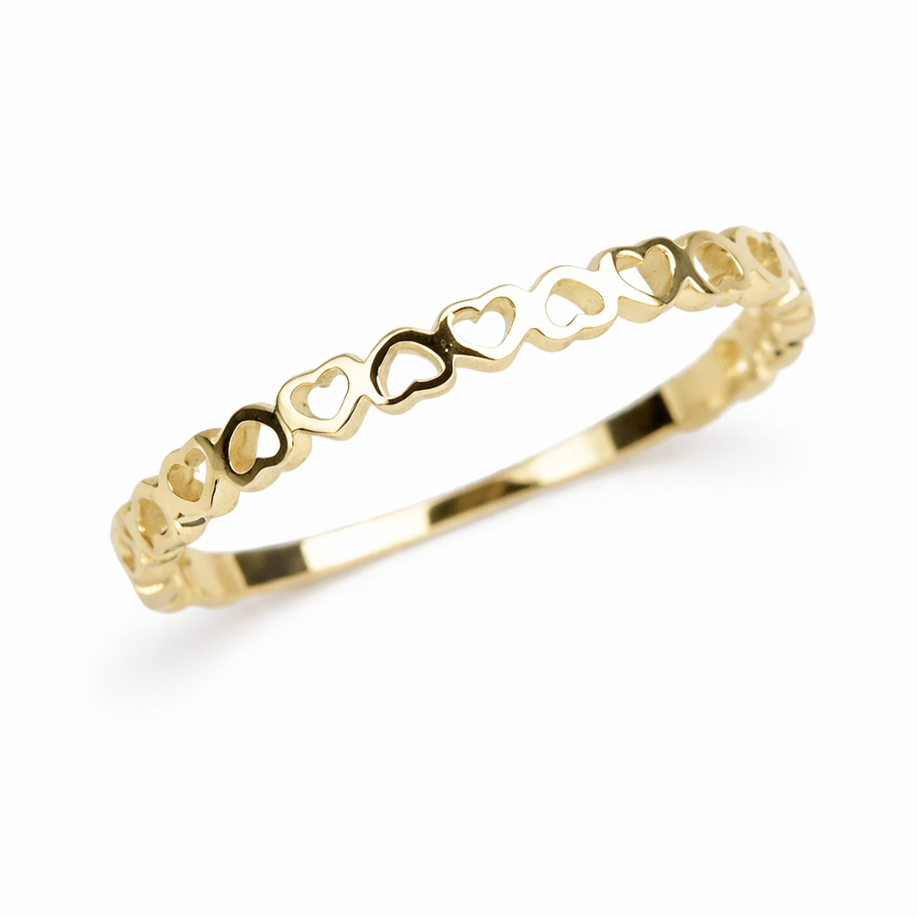 Gold Hearts Ring