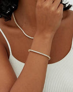 Gold Plated Moissanite Tennis Bracelet
