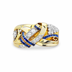 Gold Vintage Zirconia Ring