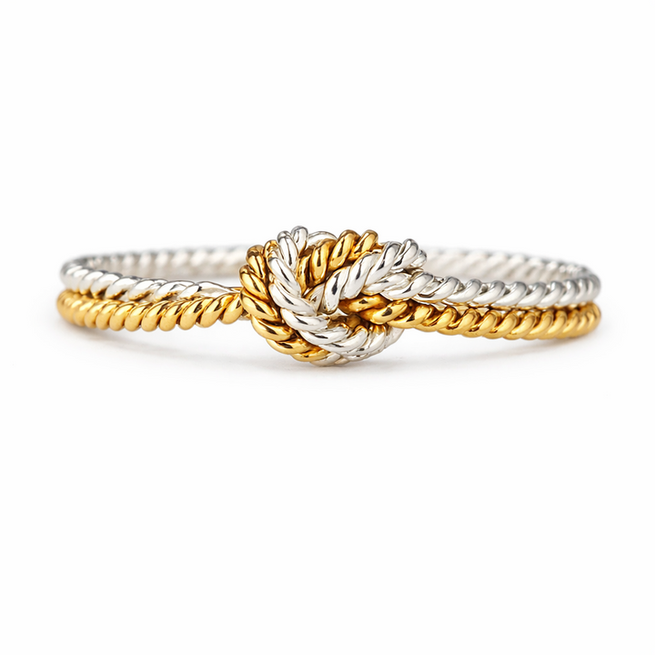 Gold & Silver Knotted Ring