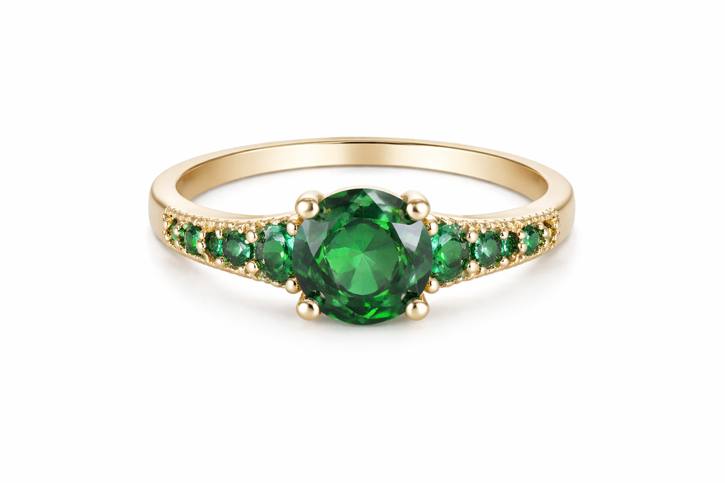 Golden Gemstone Ring