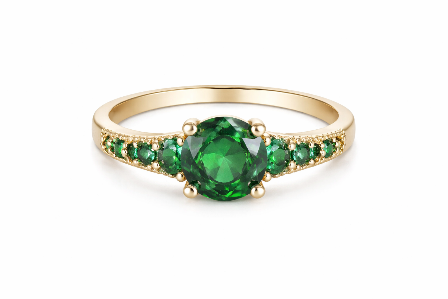 Golden Gemstone Ring