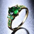 Golden Gemstone Ring