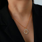 Golden Harmony Tree of Life Necklace