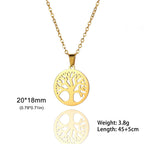 Golden Harmony Tree of Life Necklace