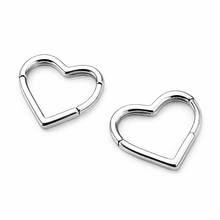 Golden Heart Stainless Steel Earrings