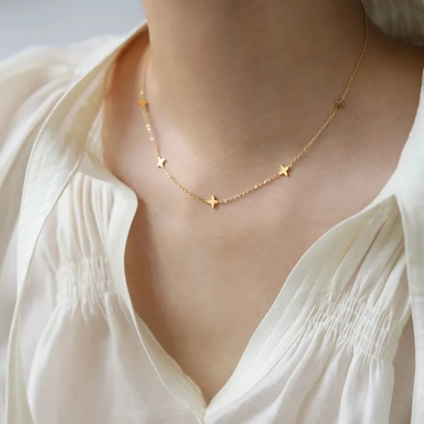 Golden Star Charm Necklace