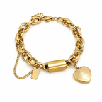 Heartened Chunky Bracelet | Gold - Eliza-Warszawa