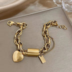 Heartened Chunky Bracelet | Gold - Eliza-Warszawa