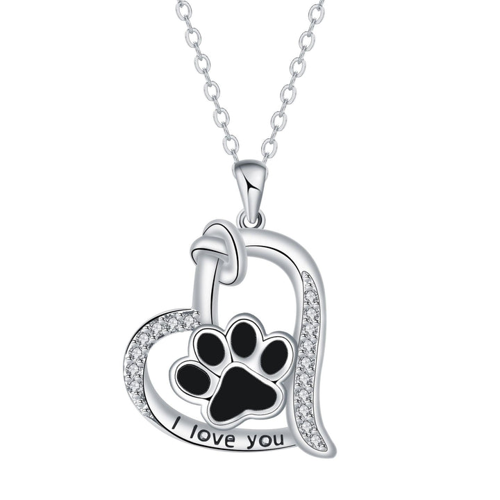 Heartfelt Paw Print Pendant Necklace