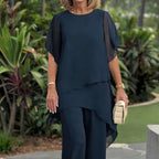 Herlene™ | Chic Asymmetric Top & Trouser Set - Eliza-Warszawa
