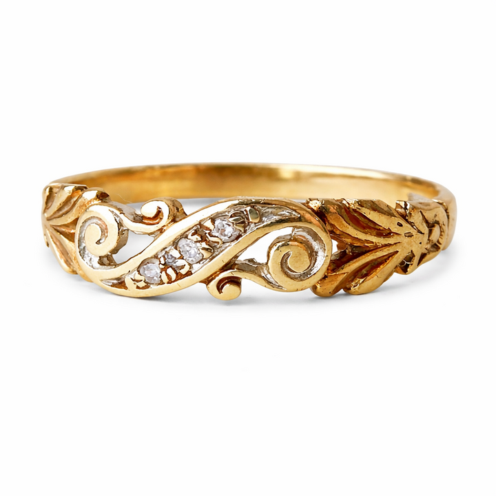 Ivy Golden Zirconia Ring