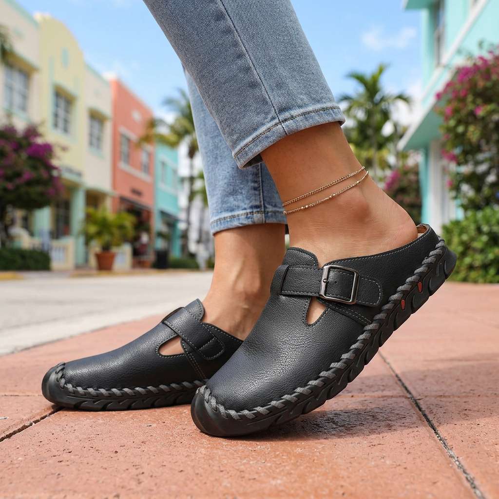 Jane Buckle Clogs - Eliza-Warszawa