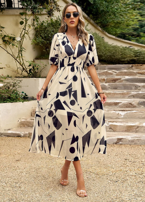 Jeannette™ | Floral Smocked Dress - Eliza-Warszawa
