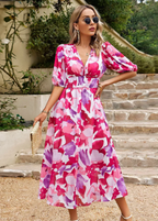 Jeannette™ | Floral Smocked Dress - Eliza-Warszawa