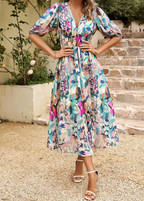 Jeannette™ | Floral Smocked Dress - Eliza-Warszawa