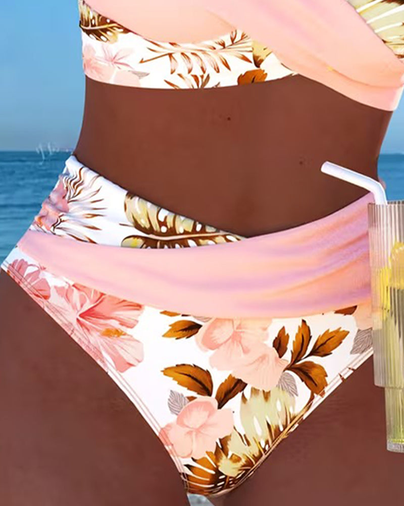 Jolina™ | Floral Contrast Split Bikini - Eliza-Warszawa