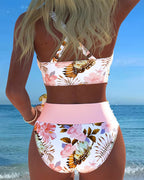 Jolina™ | Floral Contrast Split Bikini - Eliza-Warszawa